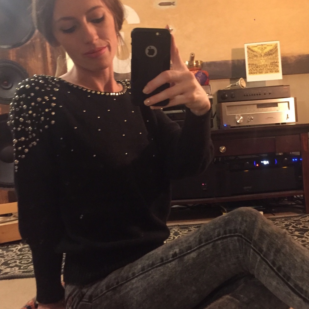 VTG Bonnie & Bill Rare Silk Studded - Edgy - Chic